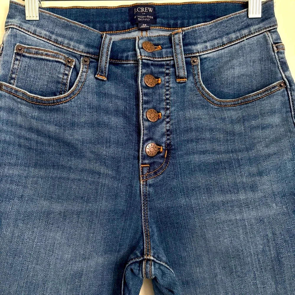 J. Crew Jeans Skinny 10” High Rise Raw Hem Sz 28 Inseam-26”